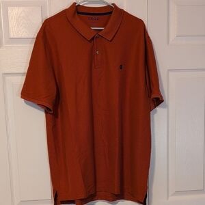IZOD Men's Burnt Orange Advantage Performance Stretch Short Sleeve Polo